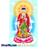 Hình Adida ngồi trên tòa sen